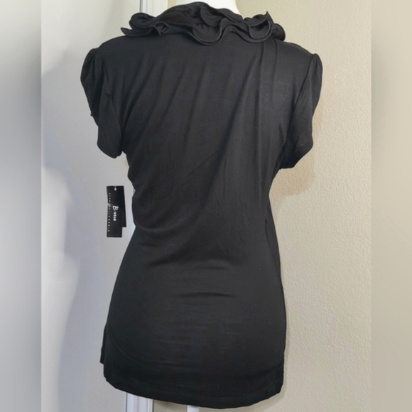 B.Wear Short Sleeve Size L Swirl Collar Blouse - Picture 6 of 13